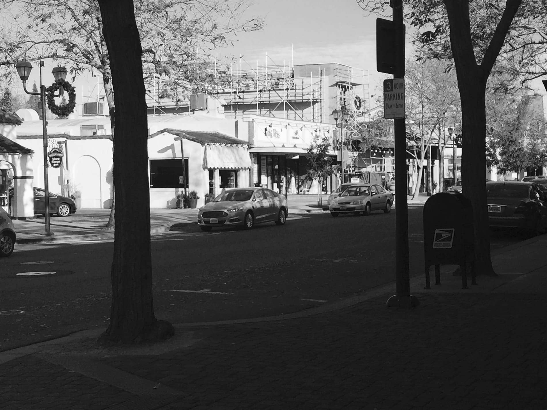 Looking down Main Street in downtown Pleasanton