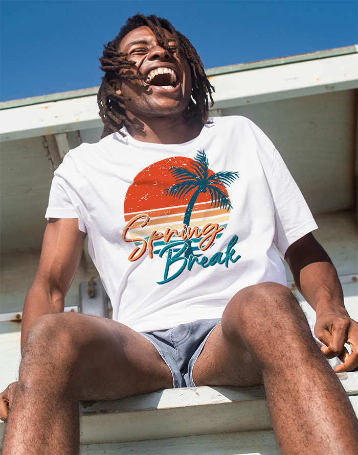 guy with spring break shirt