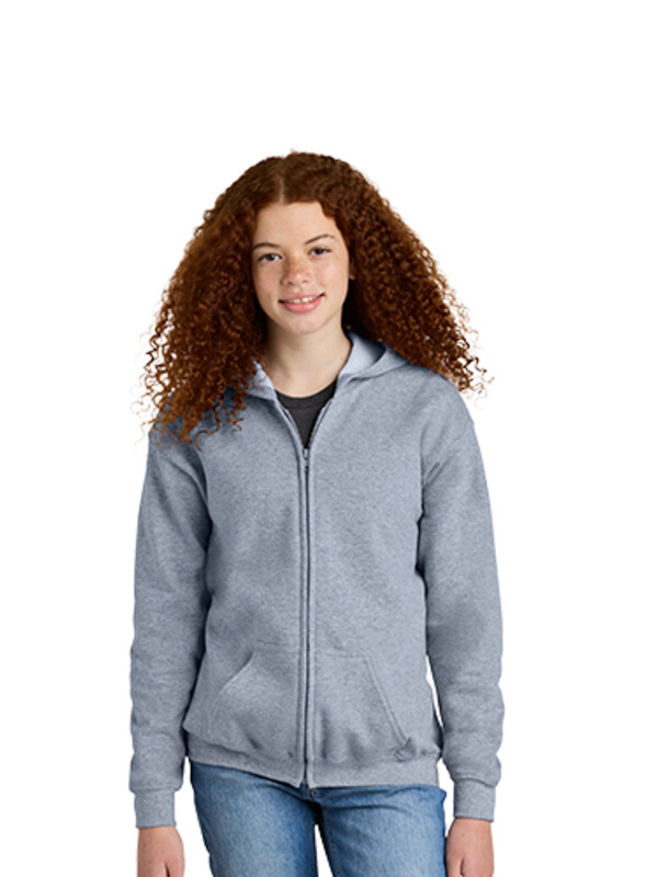 Youth Heavy Blend Full Zip Hooded Sweatshirt Thumbnail