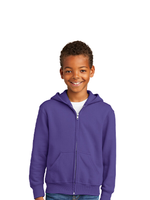 Port & Company Youth Full Zip Hooded Sweatshirt Thumbnail