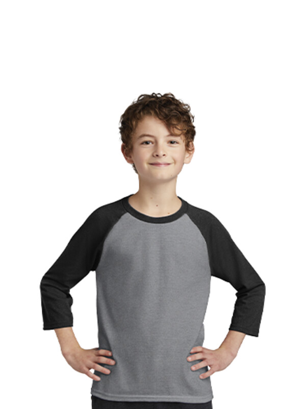 Port & Company Youth Core Blend 3/4 Sleeve Raglan Tee Thumbnail