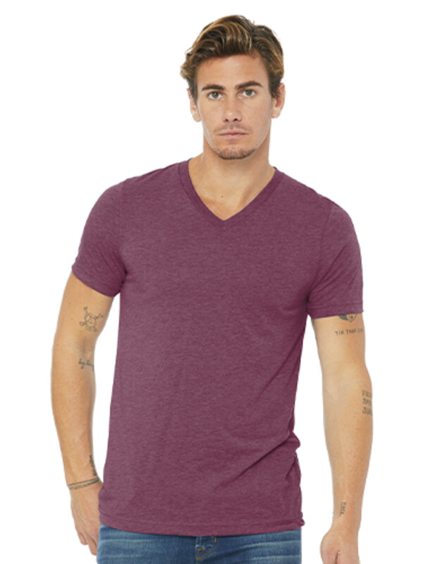 Bella Canvas Unisex Triblend Short Sleeve V Neck Tee Thumbnail